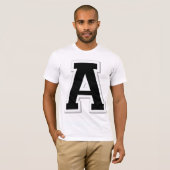 Verspreid het uit Initiaal Letter A Black Mannen T T-shirt (Voorkant volledig)