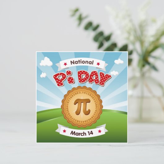 Verspreid het Woord Pi Dag Kaart (Staand voorkant)