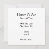 Verspreid het Woord Pi Dag Kaart (Achterkant)