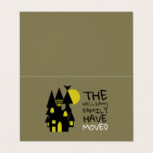 Verspreid huis, wijziging adreskaart visitekaartje (Buitenkant ongevouwen)