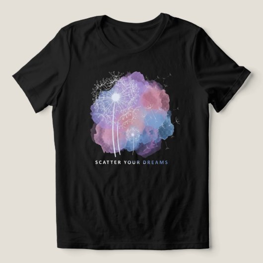 Verspreid Je Dromen - Esthetische Pastel Paardenbl Tri-Blend Shirt (Design voorkant)