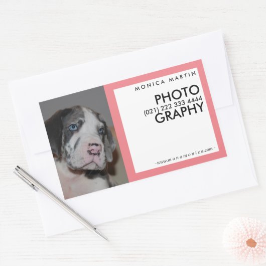 Verspreid je merk! rechthoekige sticker (Envelop)