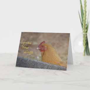 Verspreid je vleugels Chicken Happy Birthday Kaart