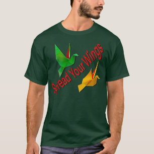 Verspreid je vleugels Origamvogels T-shirt