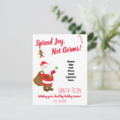 Verspreid Joy, niet Germs. Handje Sanitizer Card Kaart (Staand voorkant)