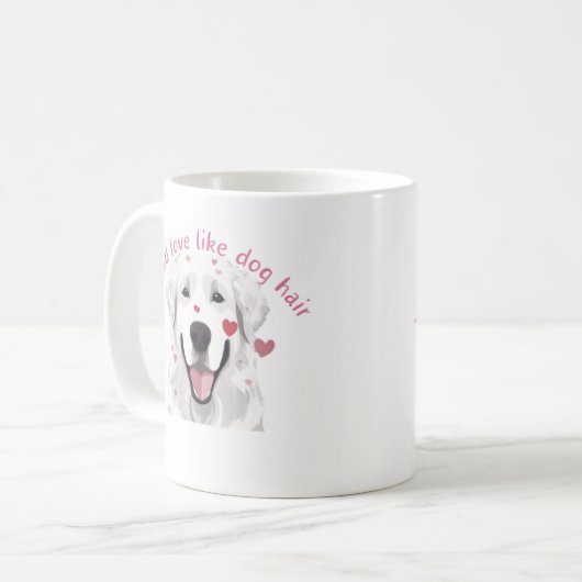 Verspreid liefde als hondenhaar koffiemok (Voorkant links)