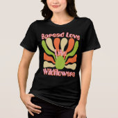 Verspreid liefde als wilde bloemen - bloemen Tri-Blend shirt (Voorkant)