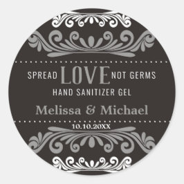 Verspreid Liefde Bruiloft Hand Sanitizer Gunsten G Ronde Sticker