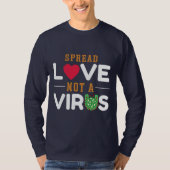 Verspreid liefde geen virus Basic T-shirt met lang (Voorkant)