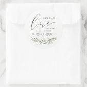 Verspreid Liefde Hand Sanitizer Groen Huwelijksgun Ronde Sticker (Tas)