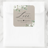 Verspreid Liefde Hand Sanitizer Groen Huwelijksgun Vierkante Sticker (Tas)