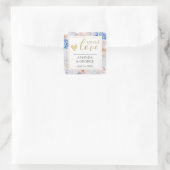 Verspreid liefde labels lente bloemen blauw roze (Tas)