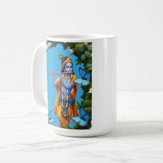 Verspreid Liefde, leef als Krishna – Goddelijke Wi Koffiemok (Voorkant links)