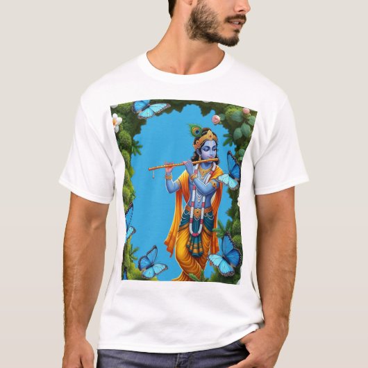 Verspreid Liefde, leef als Krishna – Goddelijke Wi T-shirt (Voorkant)