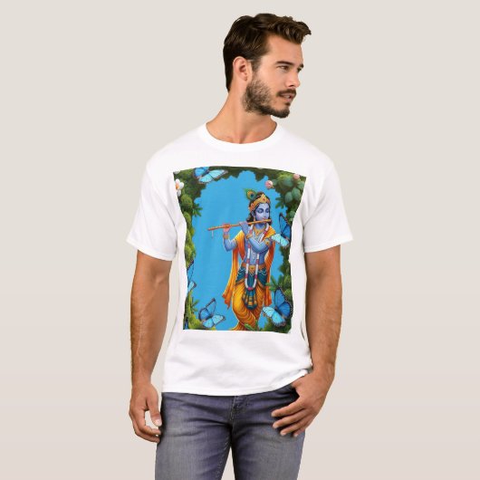 Verspreid Liefde, leef als Krishna – Goddelijke Wi T-shirt (Voorkant volledig)