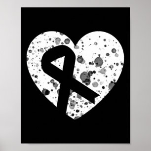 Verspreid Liefde Met Grafisch Hart En Lint Kanker Poster
