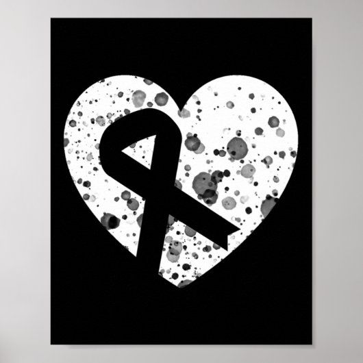 Verspreid Liefde Met Grafisch Hart En Lint Kanker  Poster (Voorkant)