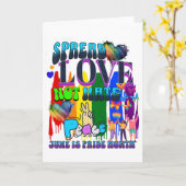 Verspreid liefde, niet haat | Juni is Pride Maand Kaart (Gele Bloem)