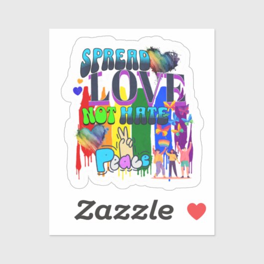 Verspreid Liefde Niet Haat | LGBTQI+ Pride Sticker (Vel)