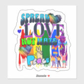 Verspreid Liefde Niet Haat | LGBTQI+ Pride Sticker (Vel)