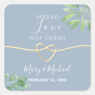 Verspreid Liefde Niet Kiemen Bruiloft Vierkante Sticker