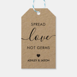 Verspreid Liefde Niet Kiemen Favor Tag, Kraft Brui Cadeaulabel