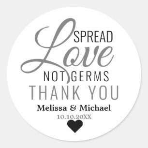 Verspreid Liefde Niet Kiemen Hand Sanitizer Dank u Ronde Sticker