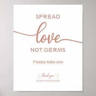 Verspreid Liefde Niet Kiemen Handdesinfecter Favor Poster