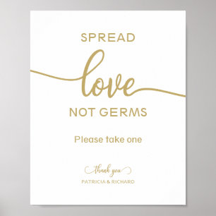 Verspreid Liefde Niet Kiemen Handdesinfecteransich Poster