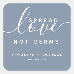 Verspreid Liefde Niet Kiemen Handdesinfecterend mi Vierkante Sticker