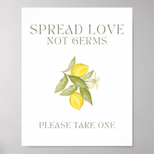 Verspreid Liefde Niet Kiemen Handdesinfectiemiddel Poster