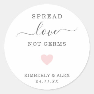 Verspreid Liefde Niet Kiemen Mooie Roze Hart Trouw Ronde Sticker