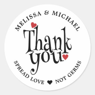Verspreid Liefde Niet Kiemen Sanitizer Bruiloft Da Ronde Sticker
