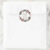 Verspreid Liefde Rode Bloemen Krans Hand Sanitizer Ronde Sticker (Tas)