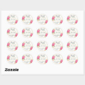 Verspreid Liefde Sanitizer Bloemen Bruiloft Dank u Ronde Sticker (Vel)
