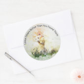 Verspreid Liefde & Vriendelijkheid Inspirerend Kat Ronde Sticker (Envelop)