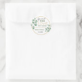 Verspreid Liefde Waterverf Groen Eucalyptus Bruilo Ronde Sticker (Tas)