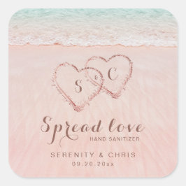 Verspreid Liefdesharten in de huwelijksgunst van h Vierkante Sticker