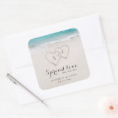 Verspreid Liefdesharten in de huwelijksgunst van h Vierkante Sticker (Envelop)