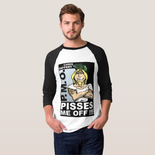 Verspreid me van volwassen 3/4 Sleeve Raglan T-Shi T-shirt (Voorkant volledig)