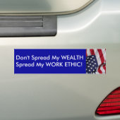 Verspreid m'n WEALTH niet... Verspreid m'n werk ET Bumpersticker (Op auto)