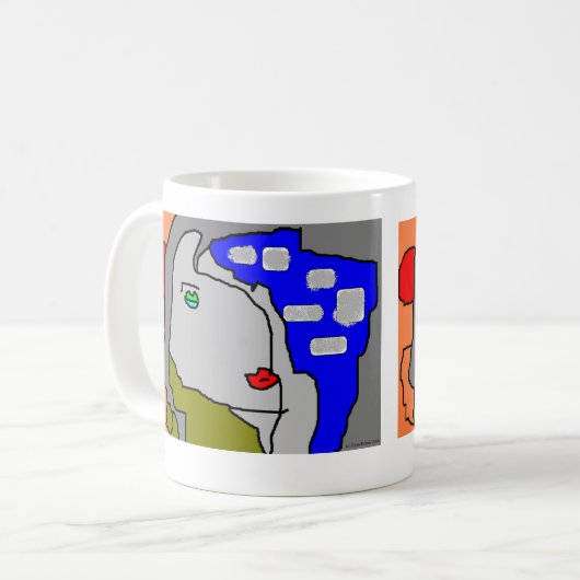 Verspreid naar L-mok Koffiemok (Voorkant links)