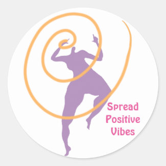 Verspreid positieve vibes ronde sticker