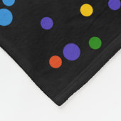 Verspreid Regenboogstippenpatroon Fleece Deken (Hoek)