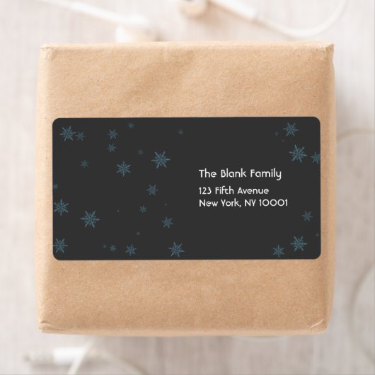 Verspreid Snowflakes-label Etiket (Insitu)