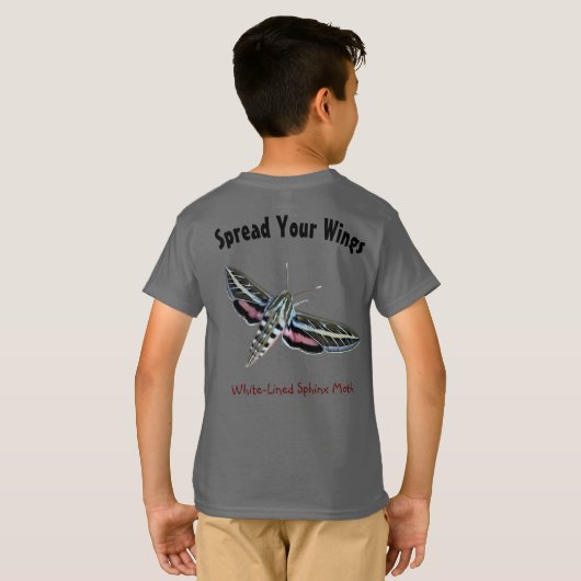 Verspreid uw kleurrijke Moth Pocket & Rug over uw T-shirt (Achterkant volledig)