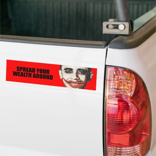 VERSPREID UW WEALTH ROND BUMPERSTICKER (Op Truck)