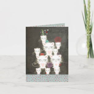 Verspreid van kattenkaartje grappig Sympathie heer Kaart