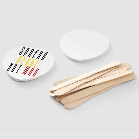 Verspreid vrede niet oorlog handwaaier (Niet-gemonteerd)