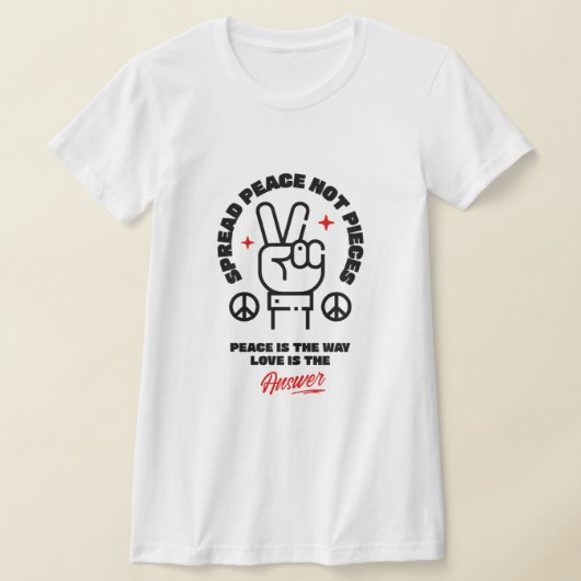 ✌️ Verspreid Vrede Niet Stukken – Bold Vrede & Lie T-shirt (Laagn)